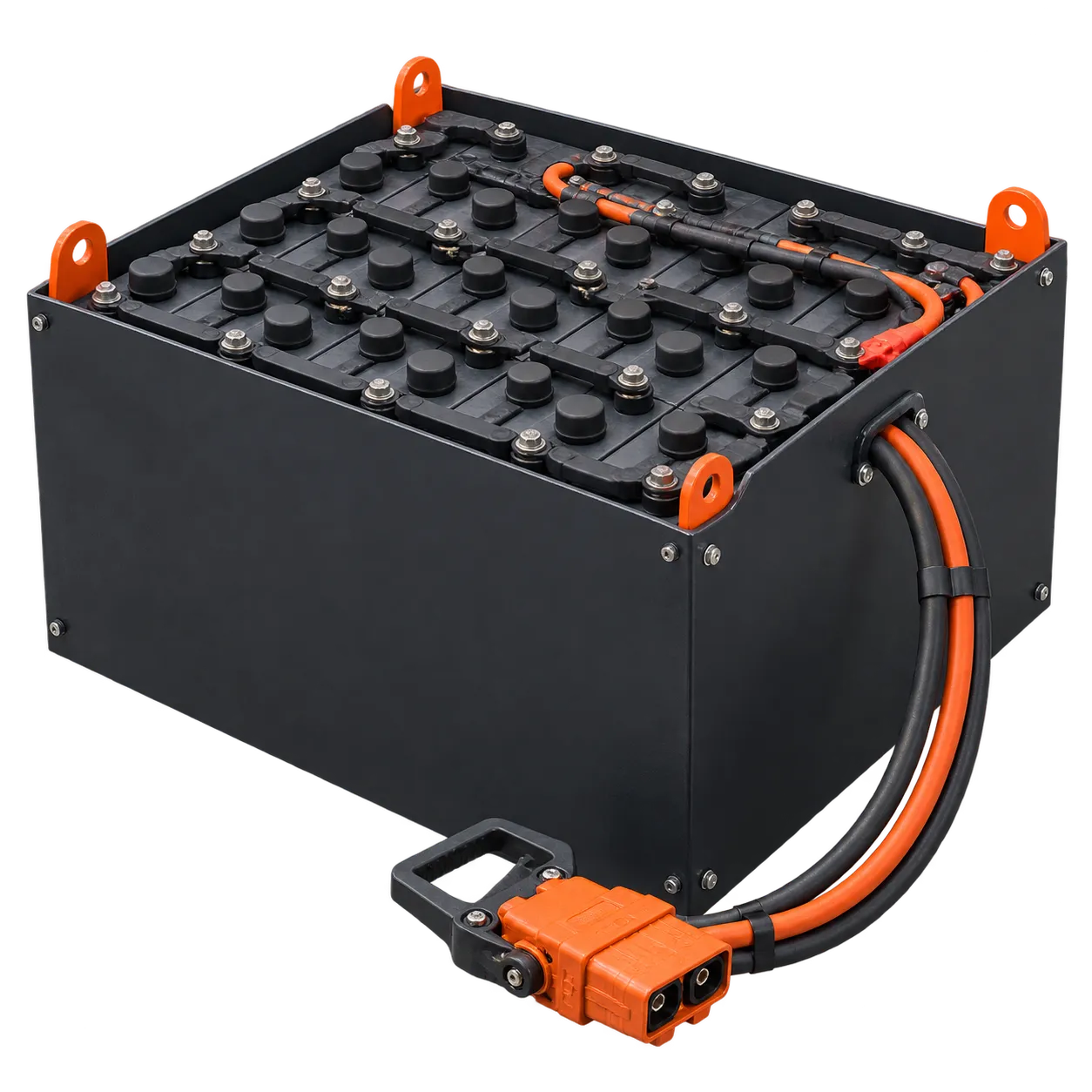 Industrial forklift batteries and chargers