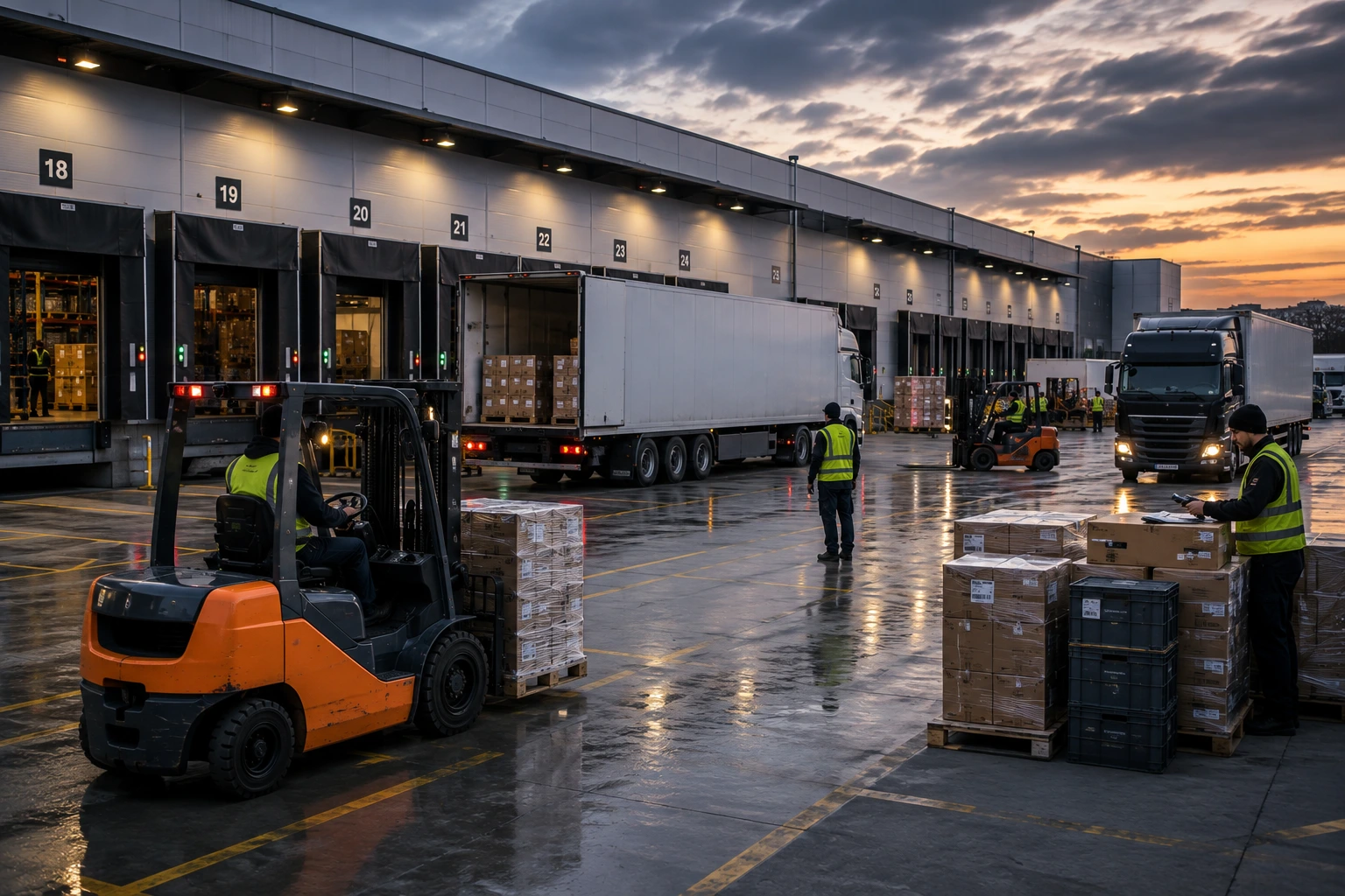 Materials-handling equipment in logistics and distribution operations